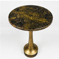Black & Gold Resin Accent Table