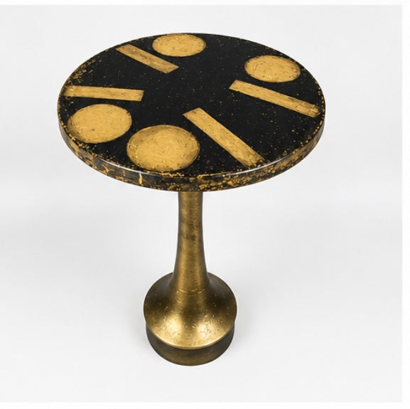 Rustic Gold Resin Table